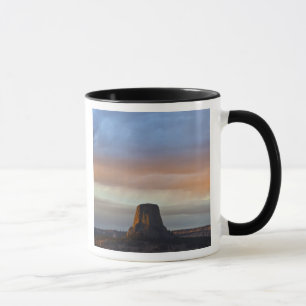 Devils Tower National Monument, Storm at Sunset Mug