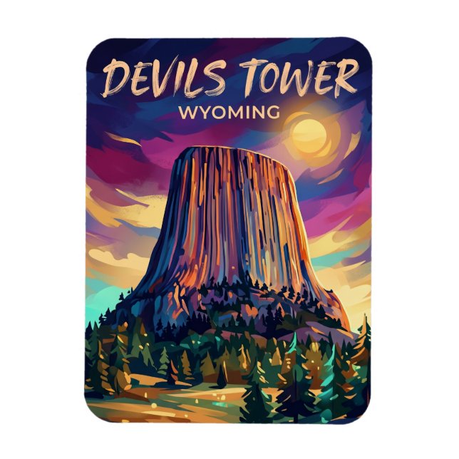 Devils Tower National Monument USA Magnet (Vertical)