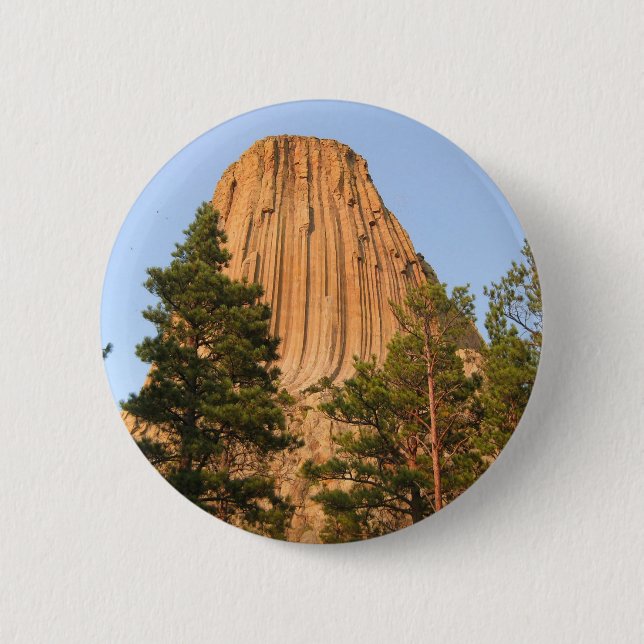 Devils Tower National Monument, Wyoming 6 Cm Round Badge (Front)