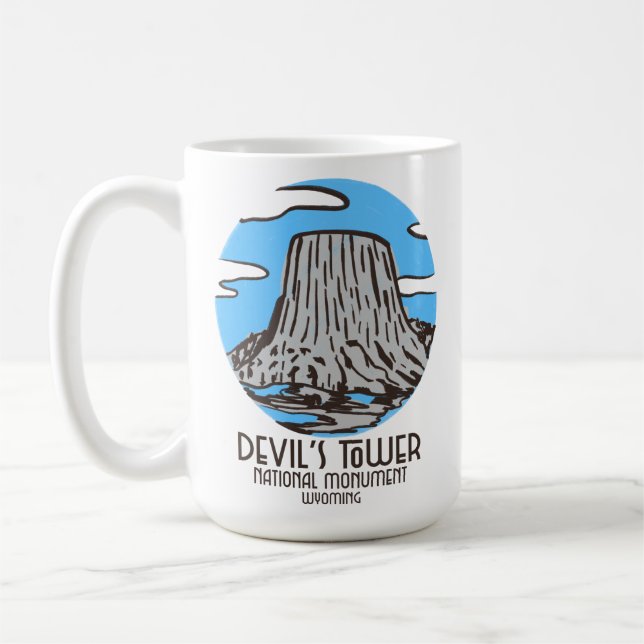 Devil's Tower National Monument Wyoming Coffee Mug (Left)