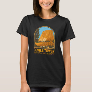 Devils Tower National Monument Wyoming Emblem T-Sh T-Shirt