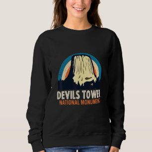 Devils Tower National Monument Wyoming Nature Hiki Sweatshirt