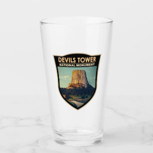 Devils Tower National Monument Wyoming Watercolor Glass