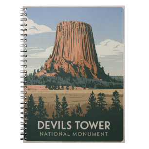 Devils Tower National Park Vintage Notebook