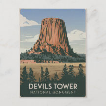 Devils Tower National Park Vintage