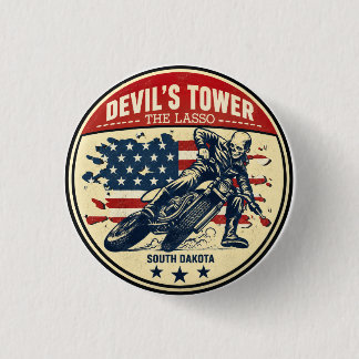 Devil's Tower Road - the lasso Motorcycle road tri 3 Cm Round Badge
