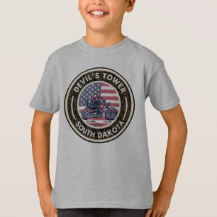Devil's Tower Road- the lasso Motorcycle road trip T-Shirt
