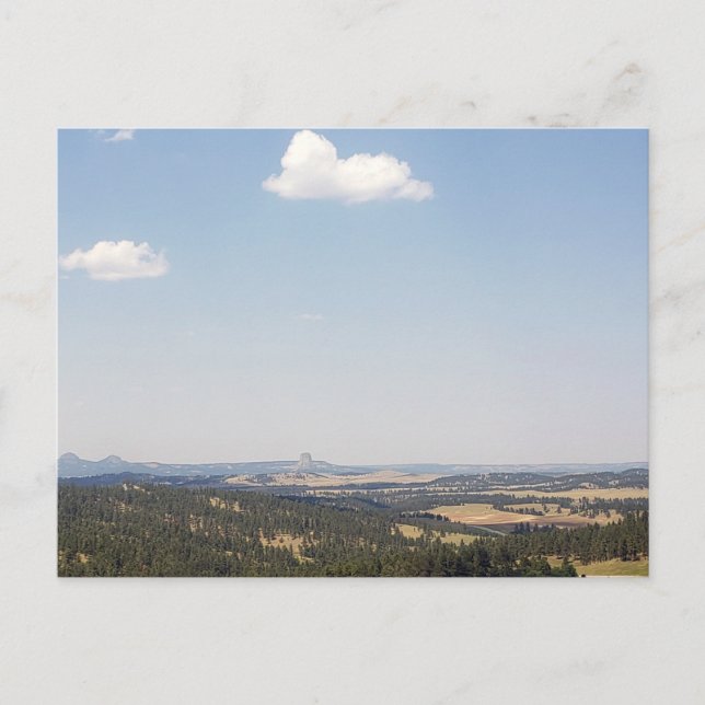 Devil's Tower Seen from the South, Wyoming Postcard (Front)