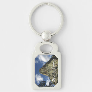Devil's Tower - With Text Key Ring
