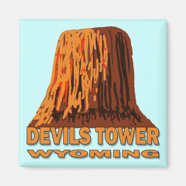 DEVILS TOWER WYOMING MAGNET (Front)