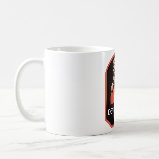 Devils Tower Wyoming Rock Climbing Active T-Shirt Coffee Mug (Left)