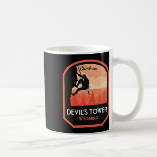 Devils Tower Wyoming Rock Climbing Coffee Mug