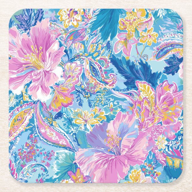 Devina Lily - Anenome Collette Square Coaster (Front)