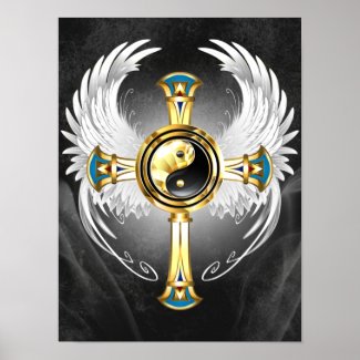 Devine Egyptian Gold Yin Yang Symbol