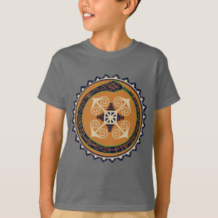 Devine Fire Wheel with Ouroboros Snake VooDoo T-Shirt