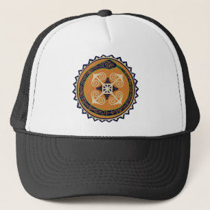 Devine Fire Wheel with Ouroboros Snake VooDoo Trucker Hat