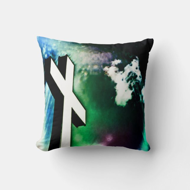 Devine One Cross Throw Pillow (Front)