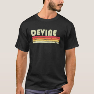 DEVINE TX TEXAS Funny City Home Roots Gift Retro 7 T-Shirt