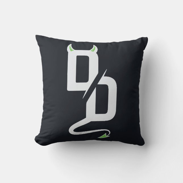 Devious Developments DD Monogram Throw Pillow (Front)