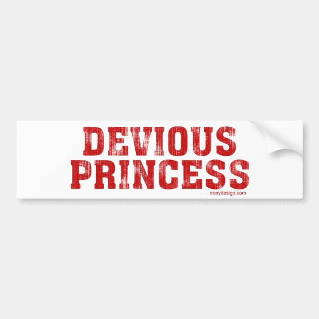 Devious Princess Bumper Sticker (Front)