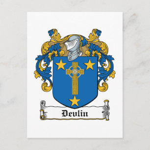 Devlin Family Crest Postcard