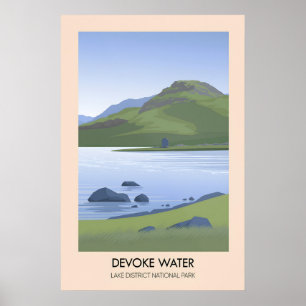 Devoke Water Lake District Travel Poster
