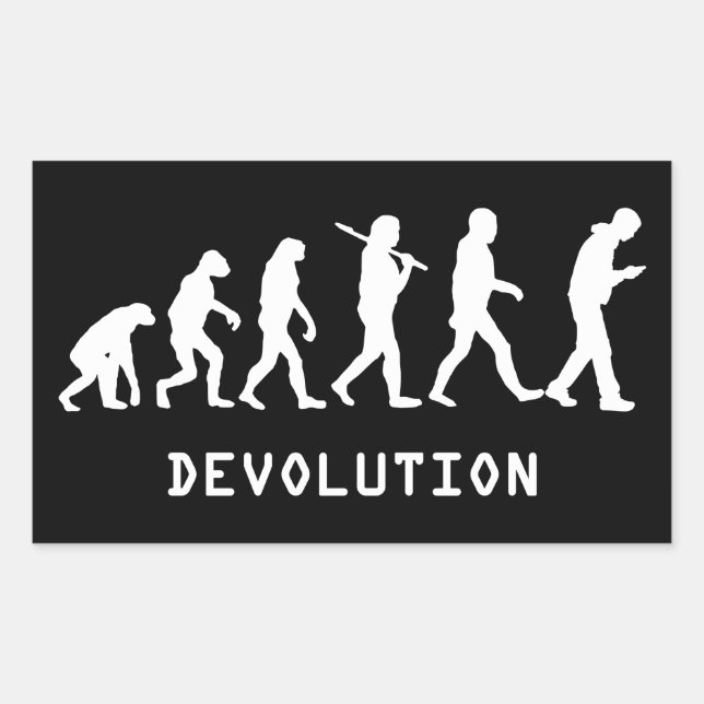 Devolution Cell Phone Rectangular Sticker (Front)