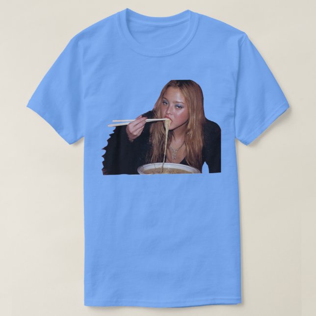 Devon Aoki Ramen Transparent Sticker T-Shirt (Design Front)