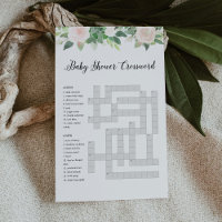 DEVON Baby Shower Crossword Game Card