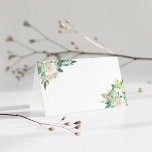 DEVON Blush Floral Succulent Greenery  Place Card<br><div class="desc">The Devon Collection is a stunning set of designs that perfectly captures the beauty of nature in its delicate watercolor succulents, foliage and blush florals. The soft and delicate hues of green and blush add a gentle and romantic ambiance, while the intricate details of the watercolor florals and greenery provide...</div>