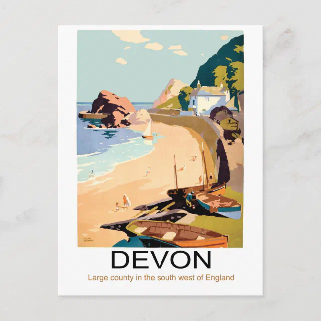 Devon Coast England Postcard Zazzle