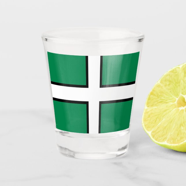 Devon county flag shot glass (Front)