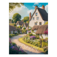 Devon England Travel Poster