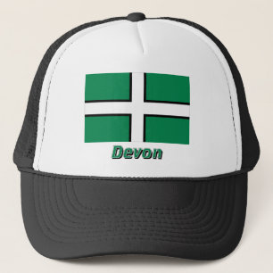 Devon Flag with Name Trucker Hat