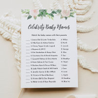 DEVON Floral Celebrity Baby Name Baby Shower Game