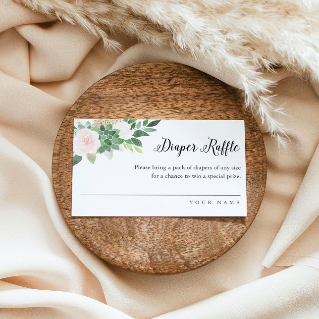 DEVON Greenery Diaper Raffle Ticket Enclosure Card (Creator Uploaded)