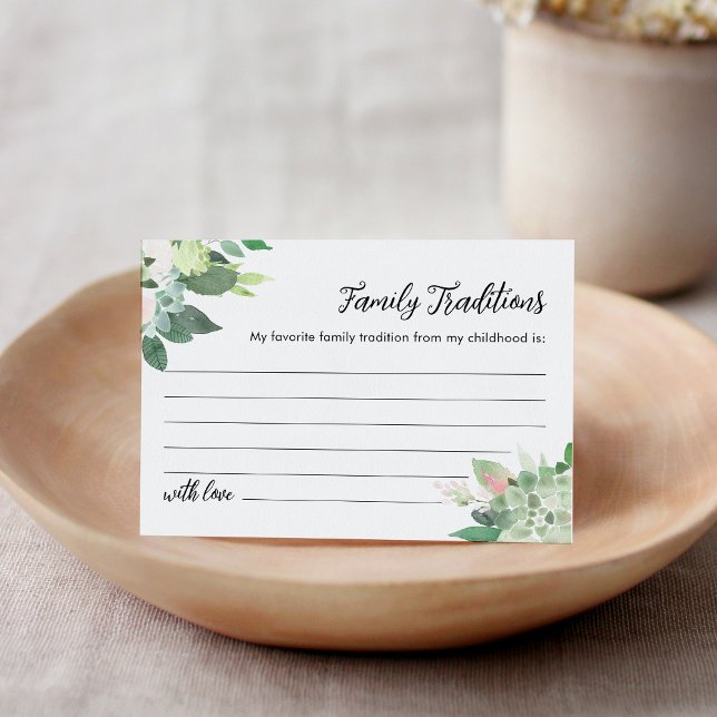 DEVON Greenery Family Traditions Baby Shower Card (Creator Uploaded)