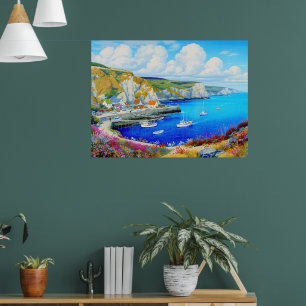 "Devon Harbour Dreamscape" – An English Seascape Poster