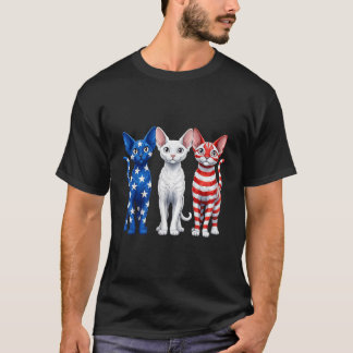Devon Rex American Flag T-Shirt