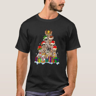 Devon Rex Cat Christmas Santa Hat Xmas Tree Pajam T-Shirt