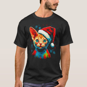 Devon Rex Cat Christmas T-Shirt