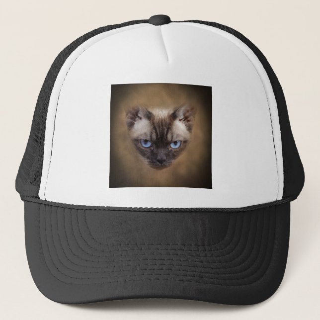 Devon Rex cat face Trucker Hat (Front)