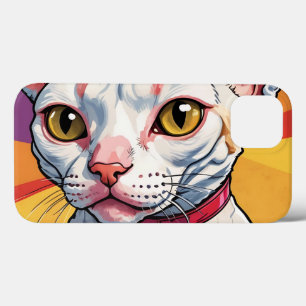 Devon Rex Cat in Vintage iPhone 13 Case