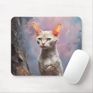 Devon Rex cat Mouse Mat