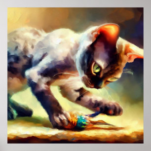 Devon Rex Cat Poster