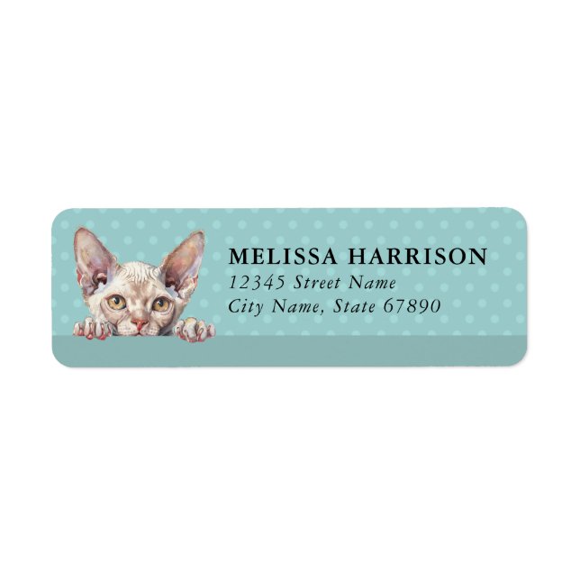 Devon Rex Cat Return Address Labels (Front)