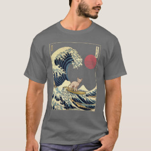 Devon Rex Kanagawa Japanese Surfing Wave T-Shirt