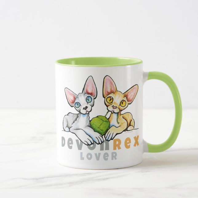 Devon Rex Lover Mug (Right)
