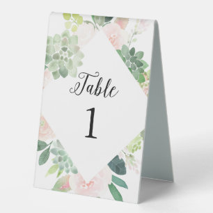 DEVON Succulent Greenery Table Number 