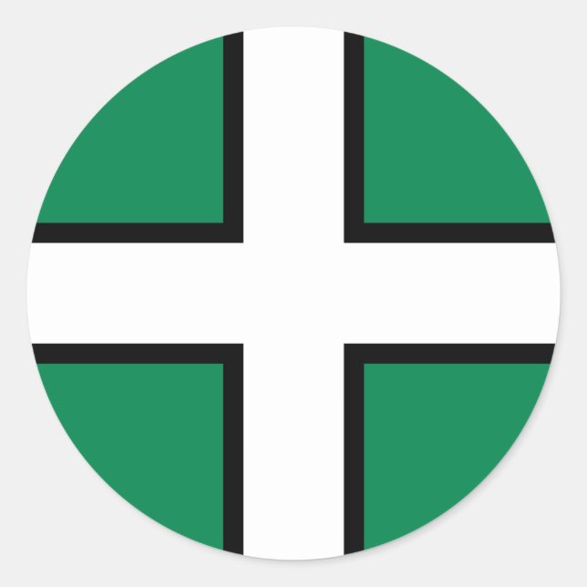 Devon, United Kingdom flag Classic Round Sticker (Front)